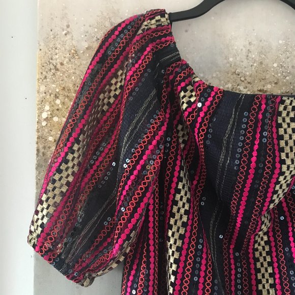 Trina Turk Junket Off-the-Shoulder Sequin Dress (NWT) - Picture 7 of 14